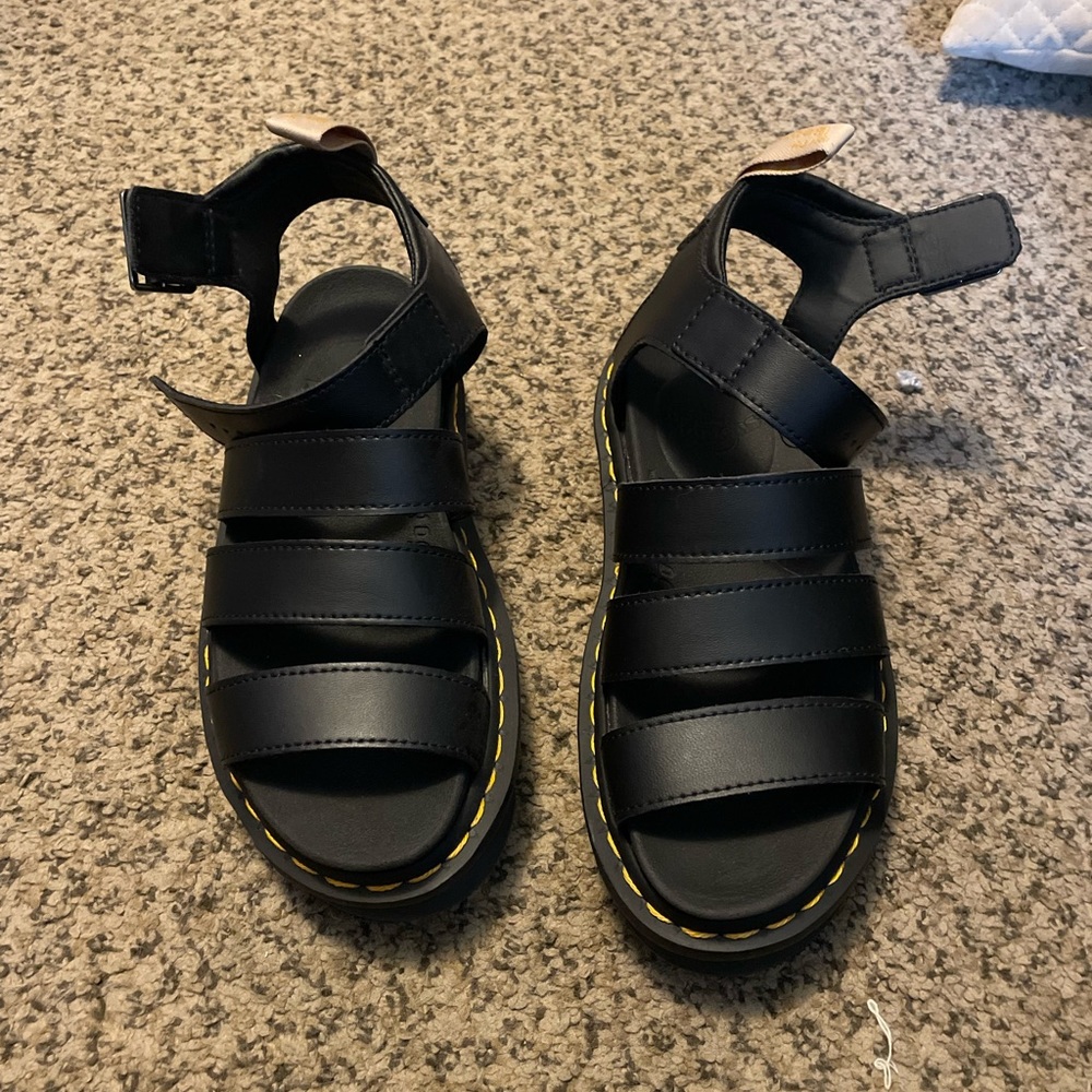 Black Dr marten blaire sandals